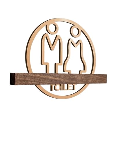 WC Schild Kreatives Toilettentürschild for Männer und Frauen, Badezimmerschild for Hotels, Büros, öffentliche Toiletten, Logo, schnelle Beschilderung(Color 03,20x15cm) von GIJMZY