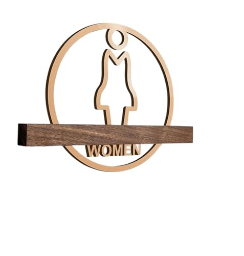 WC Schild Kreatives Toilettentürschild for Männer und Frauen, Badezimmerschild for Hotels, Büros, öffentliche Toiletten, Logo, schnelle Beschilderung(Color 04,20x15cm) von GIJMZY