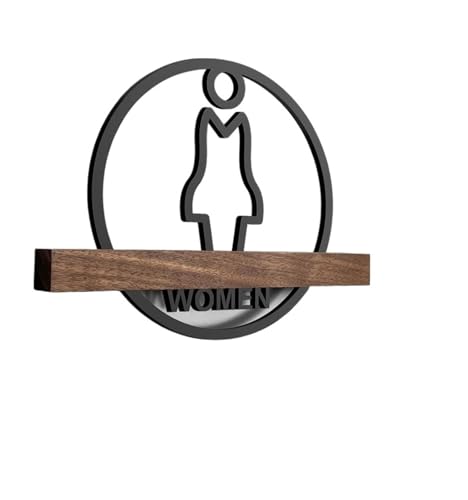 WC Schild Kreatives Toilettentürschild for Männer und Frauen, Badezimmerschild for Hotels, Büros, öffentliche Toiletten, Logo, schnelle Beschilderung(Color 05,25x18cm) von GIJMZY