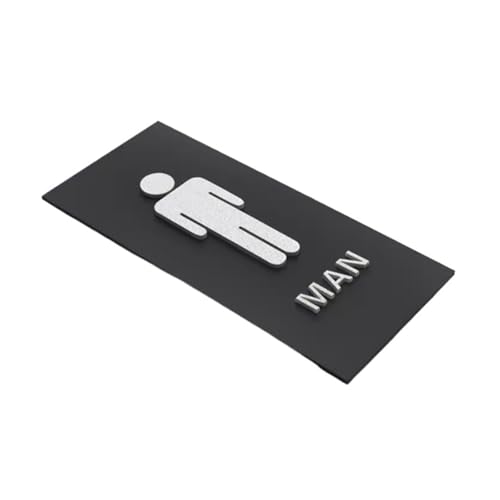 WC Schild Schwarzes Toilettenschild, Hinweisschild for Männer und Frauen, Toilettenschilder, Türaufkleber, Türschild, kreative Beschilderung(MAN) von GIJMZY