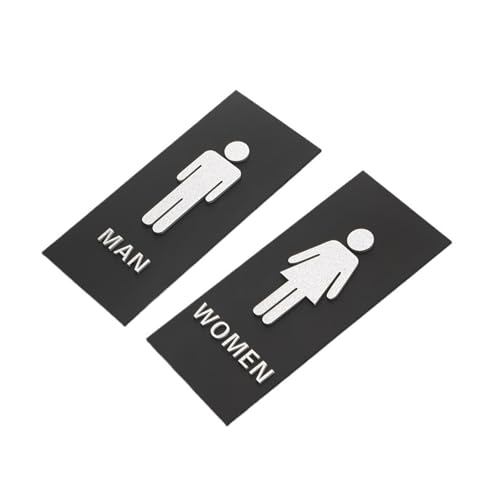 WC Schild Toilettenschilder, Erinnerungsanzeige, Plakette, Bürogebäude, Türschilder, Männer, Frauen, WC-Orientierungsschilder, 3D-Seitenmontage(WATER GREEN) von GIJMZY