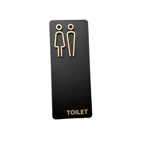 WC Schild Türschild Toilette Damen Und Herren Toilettenschild Schild Einkaufszentrum Büro Hotel Waschraum Toilette Erinnerung Beschilderung Tafel(Color 01,10x25cm) von GIJMZY