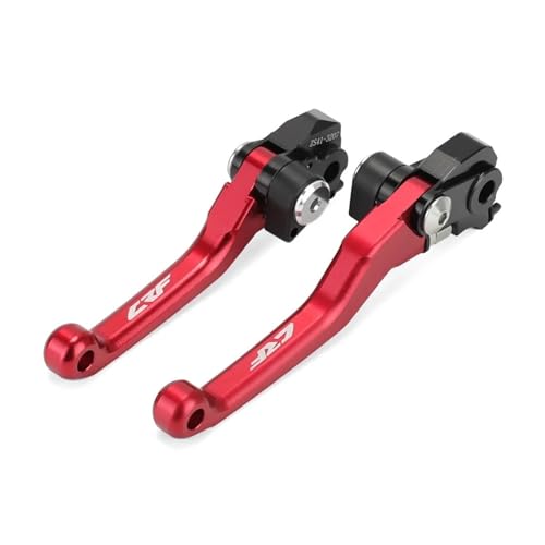 GIKKEPXKL Motorrad-Brems- und Kupplungshebel schwenkbar für Geländemotorräder, geeignet für Hon-da CRF450R CRF450RX 2021 – 2024 CRF 450 R RX(Rot) von GIKKEPXKL