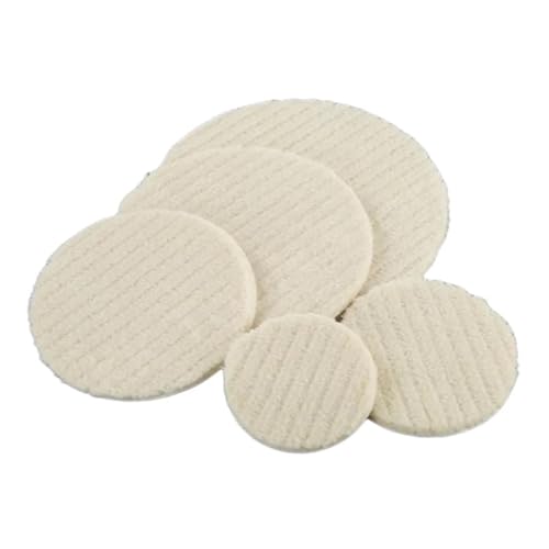 Polierpad 3 Stück 3"/4"/5"/6"/7" Polierpads aus Wolle Polierpads zum Polieren Auto Rad aus Wolle komprimiert zum Wachsen Versiegeln Schleifwerkzeug (5 Zoll) von GIKKEPXKL