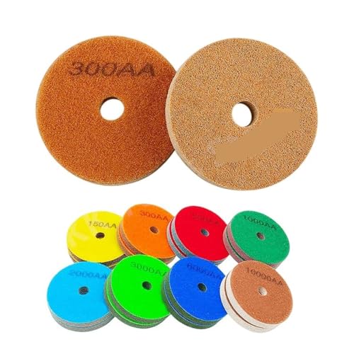 Polierpad 8 Stück/Set 3"/4" Diamant Polierschwamm Polierpads Granit Marmor Polieren Werkzeug Nassreinigung Schleifscheibe Polierscheibe Schleifwerkzeug (8p von GIKKEPXKL