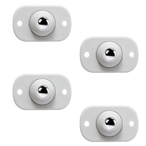 4 Stück Rollen für Küchengeräte, selbstklebende Lenkrollen, 360-Grad-Mini-Lenkrollen, kleine Geräteräder für kleine Möbel, Mülleimer, Box, Aufbewahrungsbox von GIKPAX
