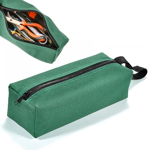 Kleine Werkzeugtasche, multifunktionale kleine Werkzeugtasche, robuste Werkzeugtasche, tragbarer Werkzeug-Organizer für Elektriker, Tischler (grün) von GIKPAX