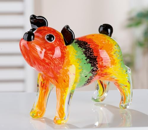 GILDE GLAS art Deko Figur Hund - Hundefigur Skulptur handgefertigt - massives, durchgefärbtes Glas - Geschenk und Dekoration Mehrfarbig Breite 24 cm GILDE GLAS art Deko Figur Hund - Hundefigur Skulptur handgefertigt - massives, durchgefärbtes Glas - Geschenk und Dekoration Mehrfarbig Breite 24 cm von GILDE GLAS art