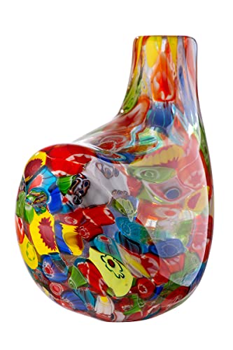 GILDE GLAS art Design Vase Bird Vogel - durchgefärbtes Glas - mundgeblasen - 15 cm von GILDE GLAS art