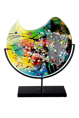 GILDE GLAS art Deko Vase, Mehrfarbig, Höhe 37 cm, 39297 von GILDE