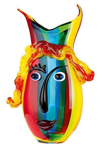 GILDE GLAS art Design Vase - Geschenk für Frauen - handgefertigt H 37 cm von GILDE GLAS art