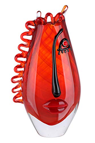 GILDE GLAS art Glasvase - Tischvase - Geschenk - Kunstobjekt - Höhe 34 cm von GILDE GLAS art