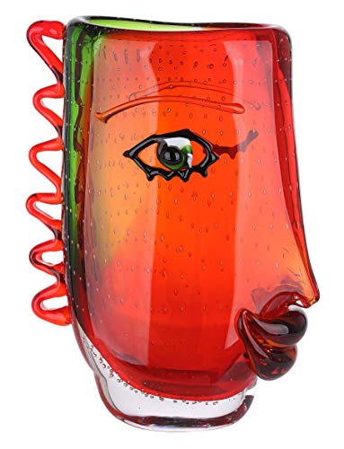GILDE GLAS art Vase Design - Dekoobjekt - Unikat handgefertigt aus Glas H 31 cm von GILDE GLAS art
