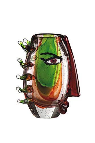 GILDE GLAS art Vase - Geschenkidee - Deko Wohnzimmer - handgefertigt Höhe 27 cm von GILDE GLAS art