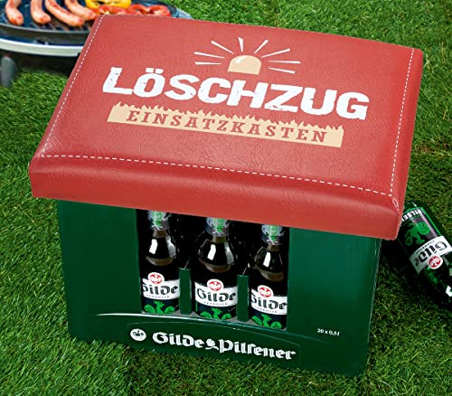 1x Sitzpolster für Getränke- und Bierkiste, Löschzug, 44x34x5cm, Kunststoff von GILDE