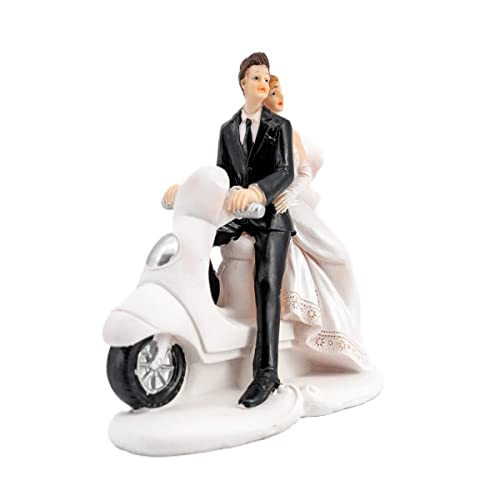 Casablanca modernes Design Hochzeitsfigur „Roller“ Polyresin, weiß/Silber Casablanca modernes Design Hochzeitsfigur „Roller“ Polyresin, weiß/Silber von GILDE