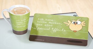 GILDE 1x Porzellan Tasse 'Ich Habe Keine Macken, das sind -Spezial Effects-' von GILDE