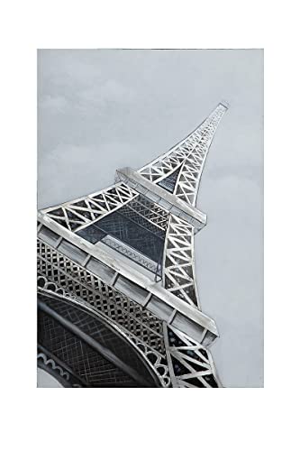 GILDE 3D Bild Paris - Eiffelturm grau, silberfarben 80 x 120 cm von GILDE