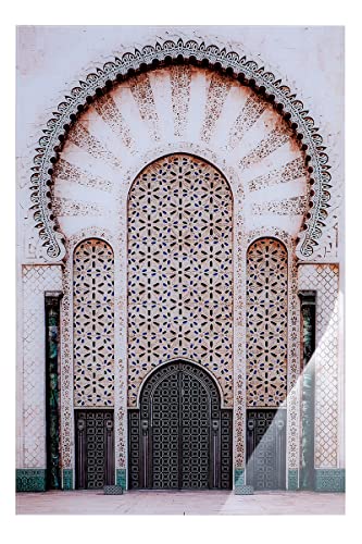 Casablanca modernes Design GILDE Bild XL - Marrakesch Tempel mit hochwertigem Rahmen aus Aluminium - 60 x 90 cm von Casablanca modernes Design