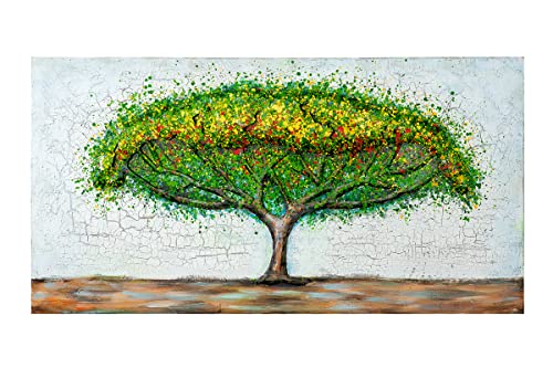 GILDE Bild Tree - Baum - Metall grün - 63 x 126 cm von GILDE