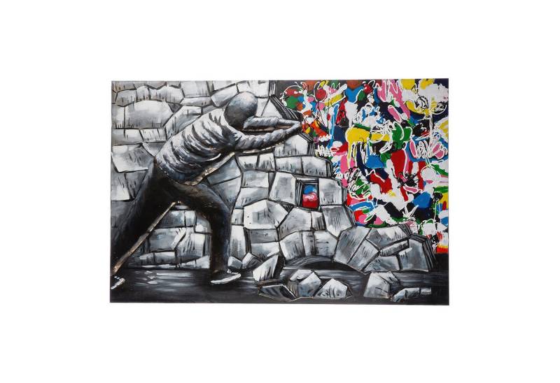GILDE Bild VERSTECKTE KUNST Bild - grau - Metall - H. 80cm x B. 120cm - Deko, (1xBild), Dekoration - Wohnzimmer Bilder - Wandbild Modern von GILDE