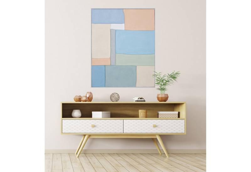 GILDE Bild mit Rahmen Bild rechteckig Cubic mehrfarbig H. 102 cm, (1 St) von GILDE