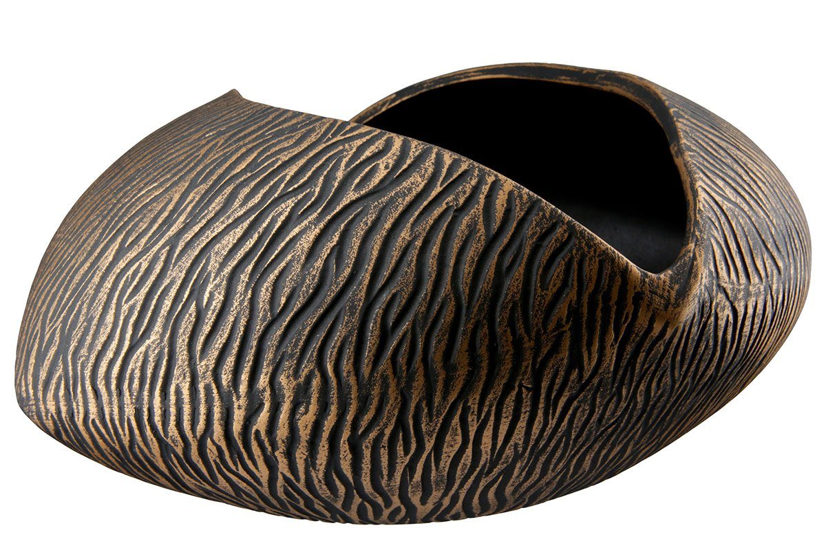 GILDE Blumentopf GILDE Schale Tigre - gold - H. 12cm x B. 28cm von GILDE