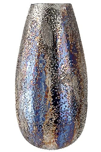 GILDE Blumenvase Vase aus Metall - Deko Wohnzimmer Geschenk für Frauen Geburtstag Muttertag - Farbe: metallic braun Höhe 39 cm von GILDE