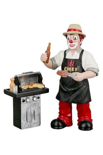 GILDE Clown Chefgriller aus Kunstharz, Grillgeschenk - Geschenk Deko Figur und Sammlerstück - Mehrfarbig, 15 cm hoch, 13 cm breit, 7 cm tief GILDE Clown Chefgriller aus Kunstharz, Grillgeschenk - Geschenk Deko Figur und Sammlerstück - Mehrfarbig, 15 cm hoch, 13 cm breit, 7 cm tief von GILDE
