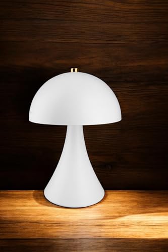 GILDE Deko LED Lampe batteriebetrieben 3 x AA Batterien (nicht enthalten) – leichte Lampe Timerfunktion – kabellos Tischlampe Table Lamp weiß Höhe 22 cm von GILDE