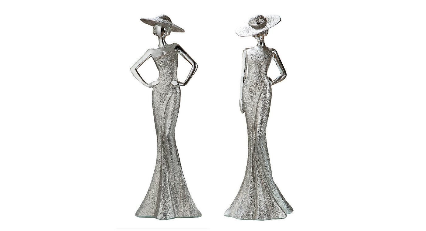 GILDE Dekofigur 2er-Set Lady Diva silber GILDE Dekofigur 2er-Set Lady Diva silber von GILDE
