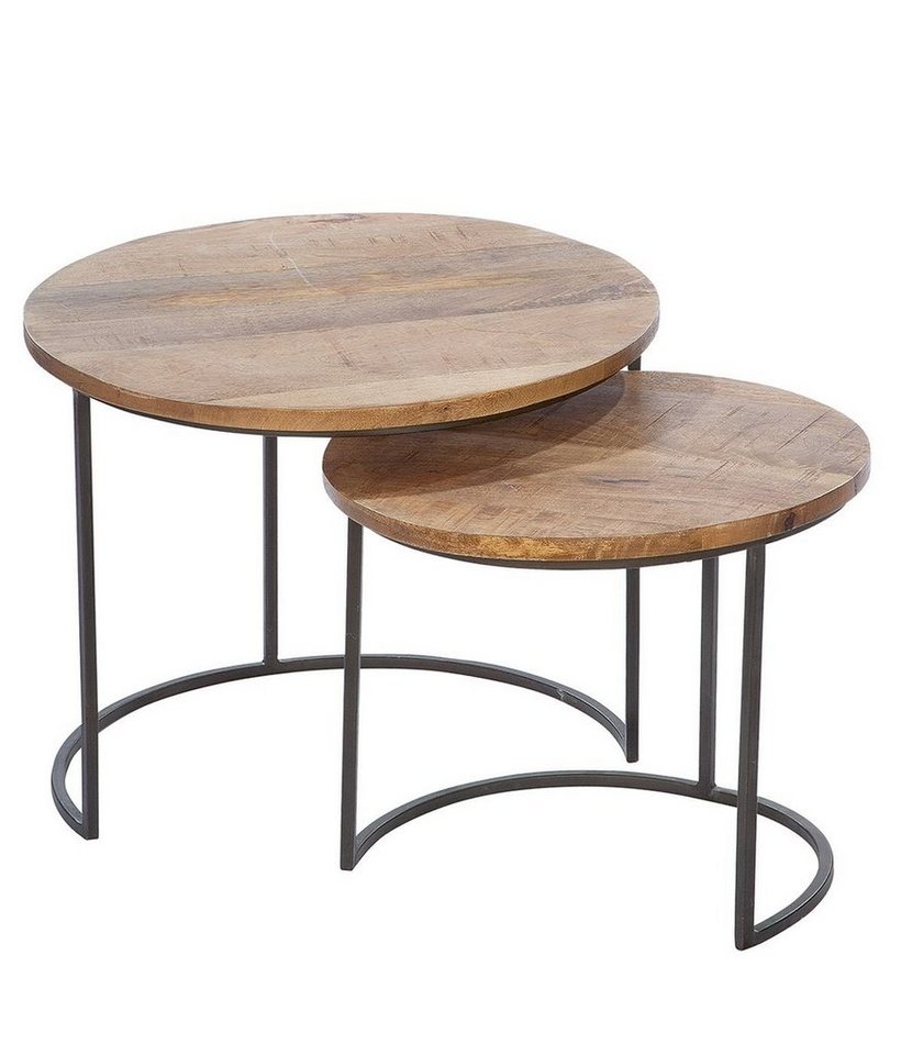 GILDE Couchtisch Holz Tisch Set rundCamara" Serie 2" von GILDE
