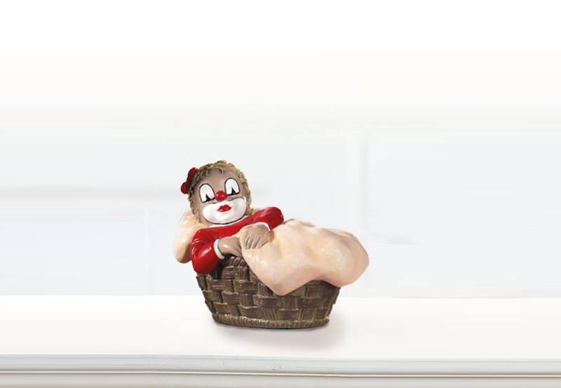 GILDE Dekofigur Indoor - Clown Mädchen im Korb - Sammelfigur Gildeclowns von GILDE