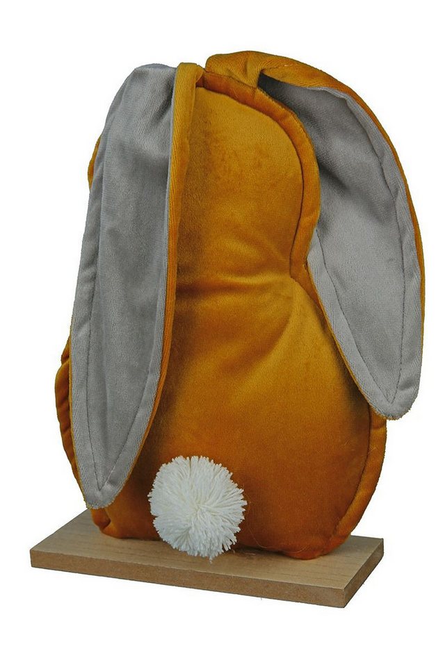 GILDE Dekofigur Samt Hase "Schlappi" curry / grau GILDE Dekofigur Samt Hase "Schlappi" curry / grau von GILDE