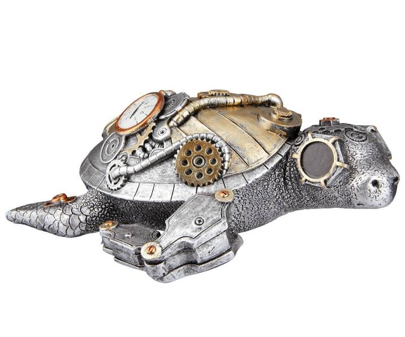 GILDE Dekoobjekt 37472 Steampunk-Dekofigur „Turtle“ – Schildkröte aus Kunststein, 21 cm, detailreich & außergewöhnlich GILDE Dekoobjekt 37472 Steampunk-Dekofigur „Turtle“ – Schildkröte aus Kunststein, 21 cm, detailreich & außergewöhnlich von GILDE