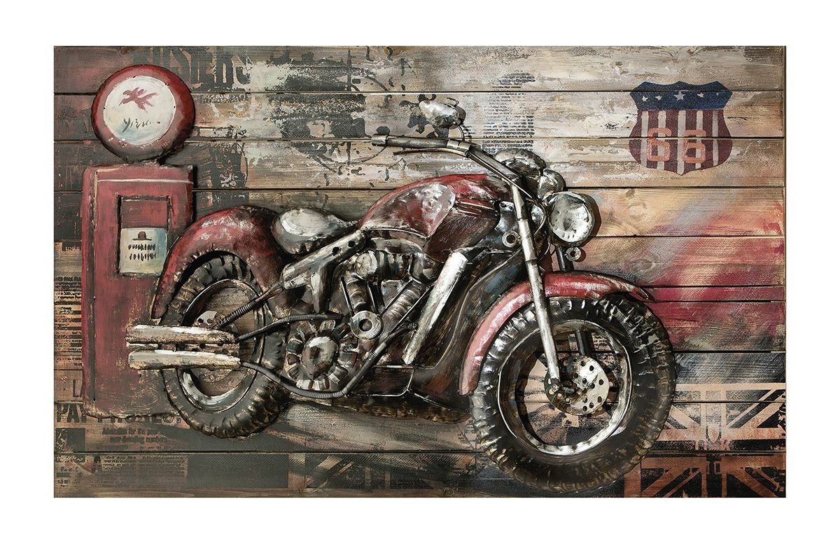 GILDE Dekoobjekt 3D Holz Metall Bild Red Beast 120x80cm Handarbeit Kunstobjekt GILDE Dekoobjekt 3D Holz Metall Bild Red Beast 120x80cm Handarbeit Kunstobjekt von GILDE