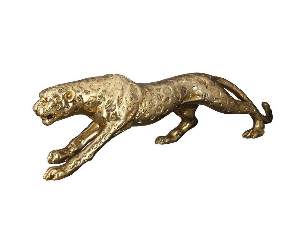 GILDE Dekoobjekt MF Qualitäts Produkt XL Figur Gepard SPEED2" goldfarben antikfinish m" von GILDE