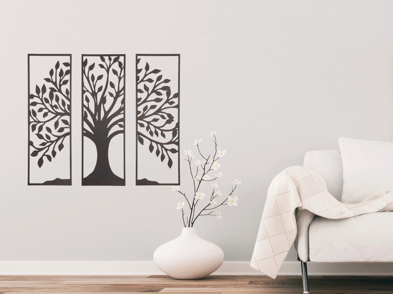 GILDE Dekoobjekt Metall 3er Set Wandrelief Tree dunkelbraun Breite 90cm GILDE Dekoobjekt Metall 3er Set Wandrelief Tree dunkelbraun Breite 90cm von GILDE