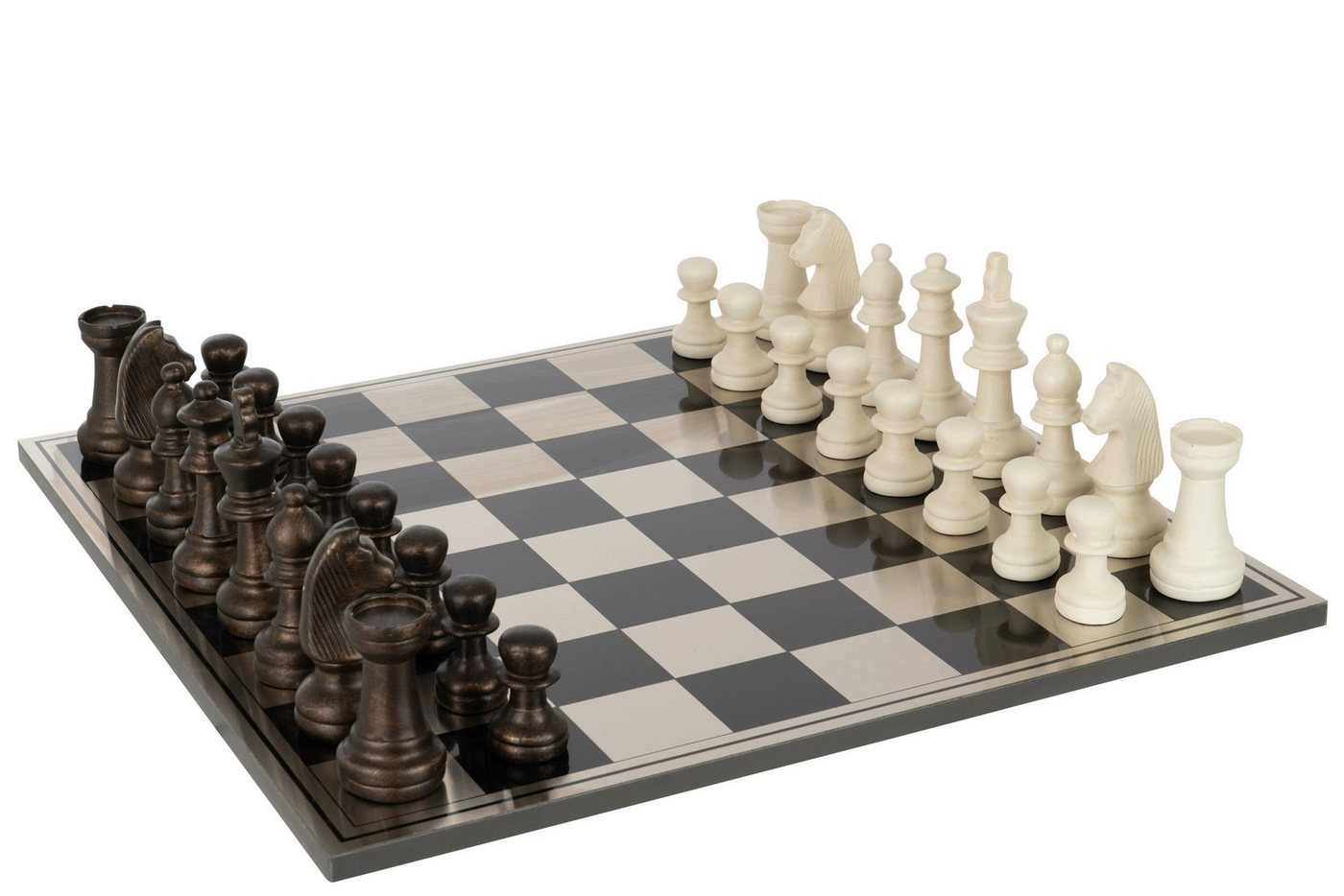 GILDE Dekoobjekt Schach Set Poly Mix Edel Luxus Qualität - Handgefertigtes Meisterwerk von GILDE