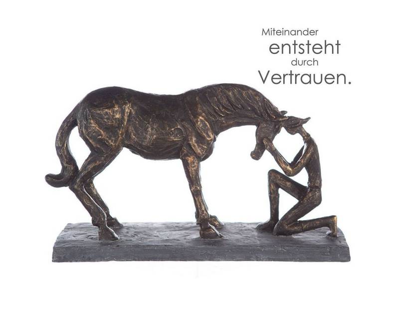 GILDE Dekoobjekt Skulptur Comprehension - Bronzefarbene Darstellung eines Pferds mit Re GILDE Dekoobjekt Skulptur Comprehension - Bronzefarbene Darstellung eines Pferds mit Re von GILDE