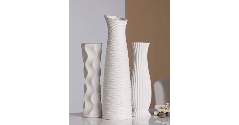 GILDE Dekovase 3er-Set Vasen Diverso, in 34cm oder 46cm Höhe von GILDE