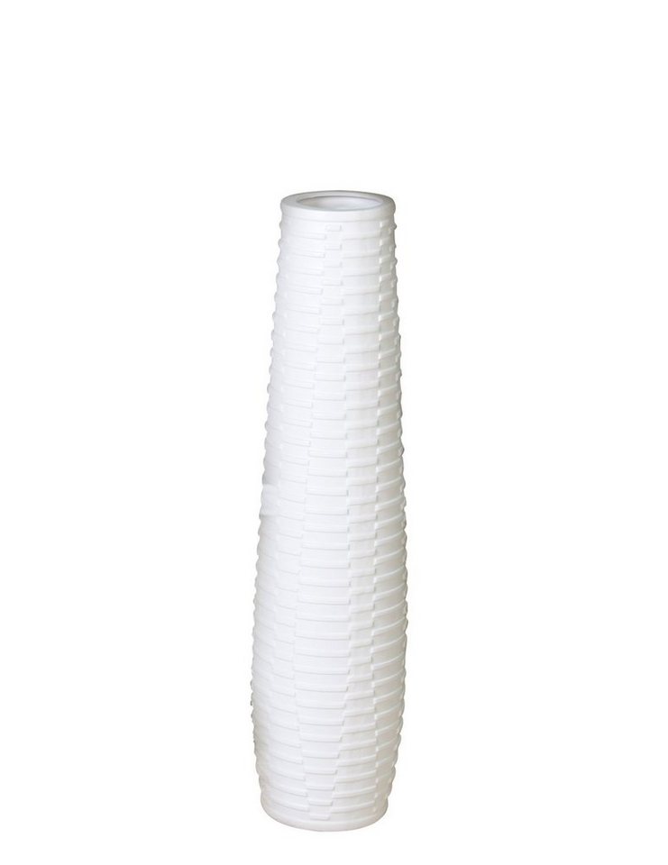GILDE Dekovase GILDE Vase Catania - weiß - H. 75cm x D. 18cm von GILDE