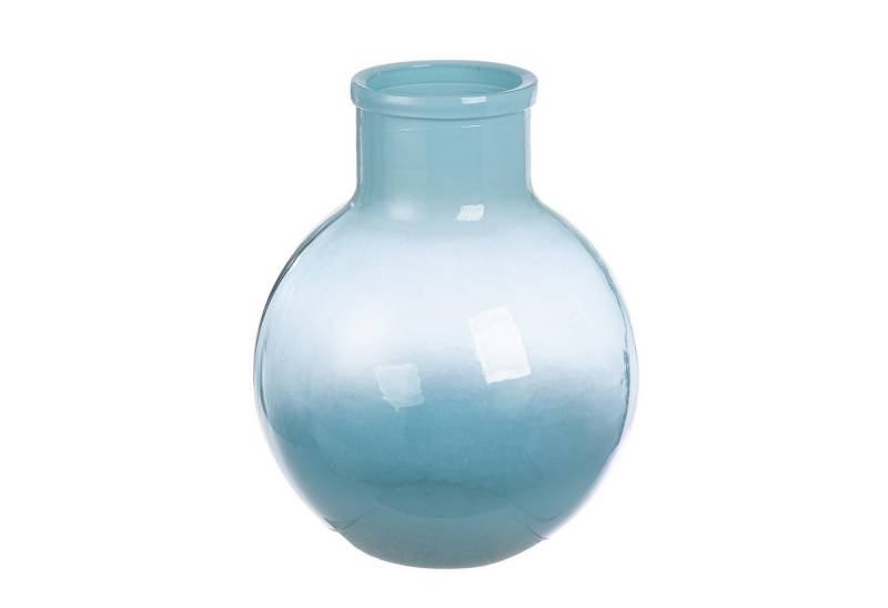 GILDE Dekovase NOVELLE Vase - blau - Glas - Höhe 31cm - Bauchige Blumenvase (1x Vase, Blumenbehälter - Blumengefäß), Blumenvase - Vasen - Tischdeko - Deko von GILDE
