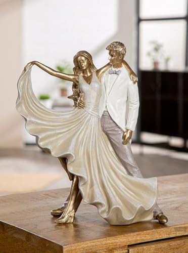 GILDE Figur Salsa Tänzer aus Kunstharz, goldfarben, metallische Optik, 30 cm hoch, 27 cm breit, 11 cm tief GILDE Figur Salsa Tänzer aus Kunstharz, goldfarben, metallische Optik, 30 cm hoch, 27 cm breit, 11 cm tief von GILDE