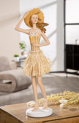 GILDE Figur Suzanne aus Kunstharz, gestreifte Frau, Creme/weiß, matt, 59 cm hoch, 19 cm breit, 15 cm tief GILDE Figur Suzanne aus Kunstharz, gestreifte Frau, Creme/weiß, matt, 59 cm hoch, 19 cm breit, 15 cm tief von GILDE