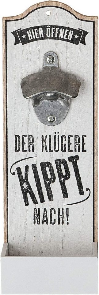 GILDE Flaschenöffner Gilde Wand-Flaschenöffner - Der Klügere Gibt Nach von GILDE