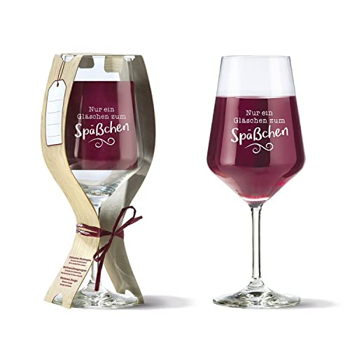 GILDE Glas Weinglas Nur ein Gläschen zum Späßchen 500ml 46921 von GILDE
