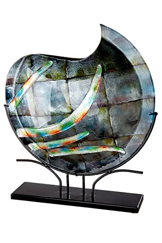 GILDE GlasArt Deko Vase rund Varosia Glas grau 39327, Höhe 52 cm von GILDE GLAS art