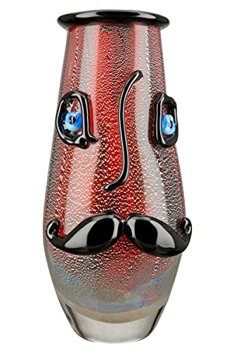 GILDE GlasArt Design-Vase Beard Glas rot 39870 von GILDE GLAS art