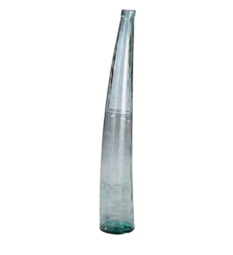 GILDE Vase Corno Petrol aus recyceltem Glas Europäische Herstellung H: 120 cm Ø 20 cm 39199 von GILDE